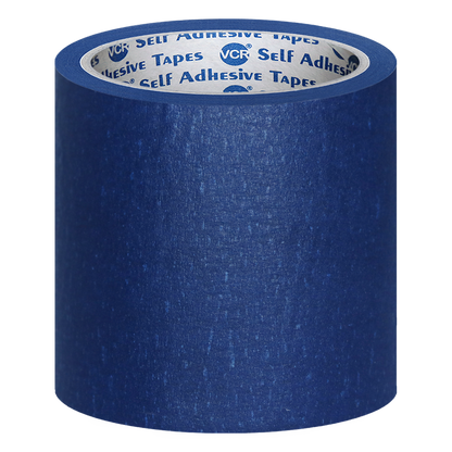 VCR Blue Masking Tape - 20 Meters in Length 120mm / 05" Width - Easy Tear Tape, Best for Carpenter, Labelling, Painting and leaves no residue after a peel.