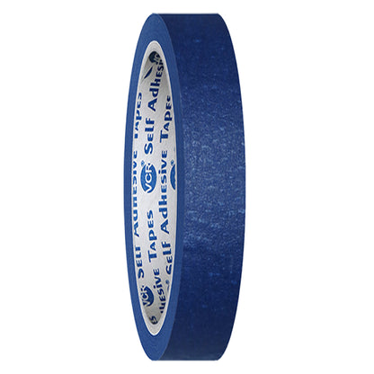VCR Blue Masking Tape - 20 Meters in Length 12mm / 0.5" Width - Easy Tear Tape, Best for Carpenter, Labelling, Painting and leaves no residue after a peel.