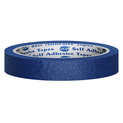 VCR Blue Masking Tape - 20 Meters in Length 12mm / 0.5" Width - Easy Tear Tape, Best for Carpenter, Labelling, Painting and leaves no residue after a peel.