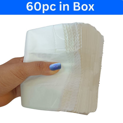 VCR Paper Snack Bags for Food - Pack of 60 Snack Bags - 8x5.5 Inch Paper Bag Each - Snack Paper Bags for Food Storage, Take away, Parcel and Packaging - Parchment Paper Snack Bags for food