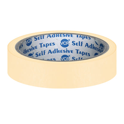 VCR Masking Tape - 20 Meters in Length 18mm / 0.75" Width - Easy Tear Tape, Best for Carpenter, Labelling, Painting and leaves no residue after a peel.