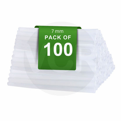 VCR 07mm Glue Sticks for Glue Gun - 07mm x 165mm in Length - Hot Melt Transparent Glue Stick - Bonding Adhesive Glue Sticks for DIY - Arts Crafts - Schools and Industries