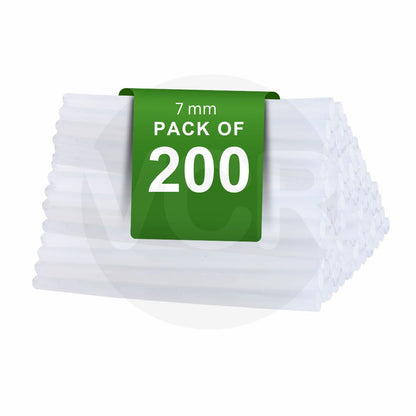 VCR 07mm Glue Sticks for Glue Gun - 07mm x 165mm in Length - Hot Melt Transparent Glue Stick - Bonding Adhesive Glue Sticks for DIY - Arts Crafts - Schools and Industries