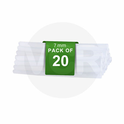 VCR 07mm Glue Sticks for Glue Gun - 07mm x 165mm in Length - Hot Melt Transparent Glue Stick - Bonding Adhesive Glue Sticks for DIY - Arts Crafts - Schools and Industries