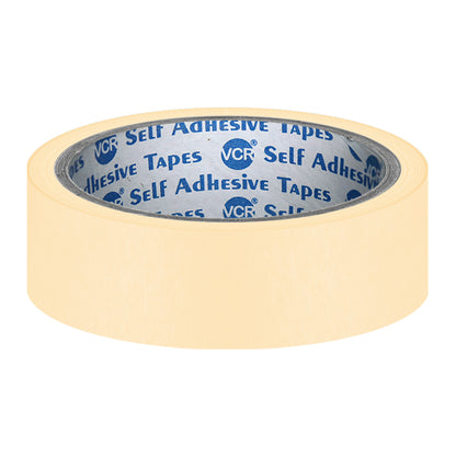 VCR Masking Tape - 20 Meters in Length 24mm / 1" Width - Easy Tear Tape, Best for Carpenter, Labelling, Painting and leaves no residue after a peel.
