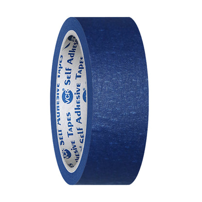 VCR Blue Masking Tape - 20 Meters in Length 24mm / 1" Width - Easy Tear Tape, Best for Carpenter, Labelling, Painting and leaves no residue after a peel.