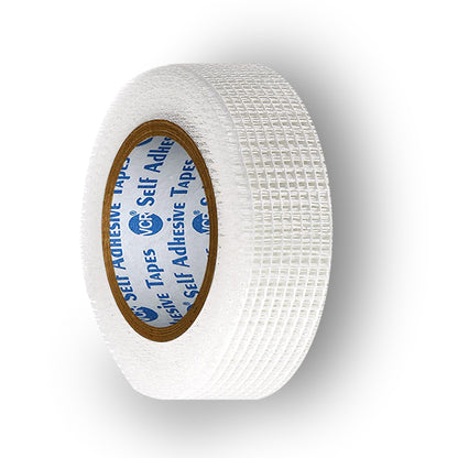 VCR Glass Fiber Tape - 50 Meters in Length - 24mm / 1" Width - Glass Fiber Joint Mesh Tape, Seal Repair Tape For Crack Patch, Wall Repair, Fiber Wall Coating for Plastering.