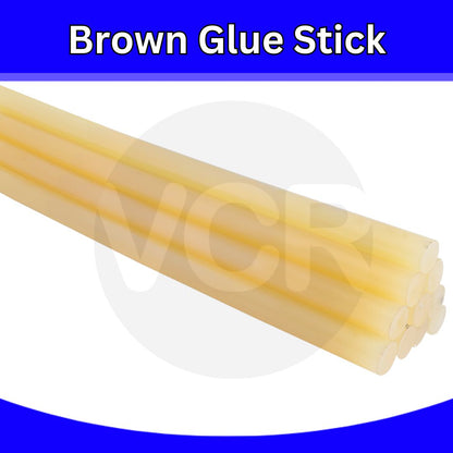 VCR 11mm Glue Sticks for Glue Gun - 11mm x 165mm in Length - Hot Melt Brown Glue Stick - Bonding Adhesive Glue Sticks for DIY - Arts Crafts - Schools and Industries