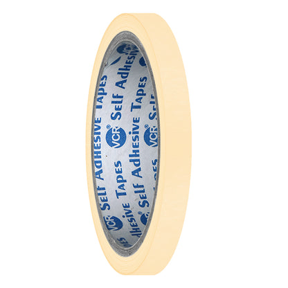 VCR Masking Tape - 20 Meters in Length 06mm / 0.25" Width - Easy Tear Tape, Best for Carpenter, Labelling, Painting and leaves no residue after a peel.
