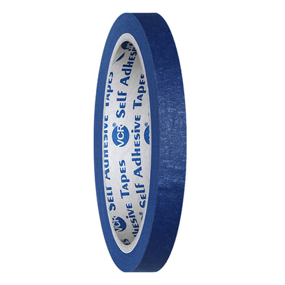 VCR Blue Masking Tape - 20 Meters in Length 06mm / 0.25" Width - Easy Tear Tape, Best for Carpenter, Labelling, Painting and leaves no residue after a peel.