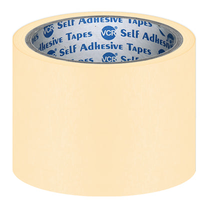 VCR Masking Tape - 20 Meters in Length 72mm / 3" Width - Easy Tear Tape, Best for Carpenter, Labelling, Painting and leaves no residue after a peel.