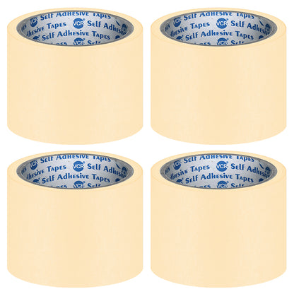 VCR Masking Tape - 20 Meters in Length 72mm / 3" Width - Easy Tear Tape, Best for Carpenter, Labelling, Painting and leaves no residue after a peel.