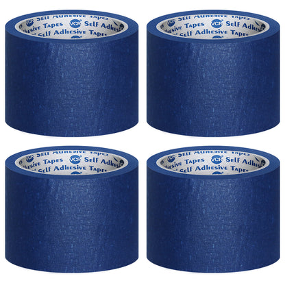 VCR Blue Masking Tape - 20 Meters in Length 72mm / 3" Width - Easy Tear Tape, Best for Carpenter, Labelling, Painting and leaves no residue after a peel.