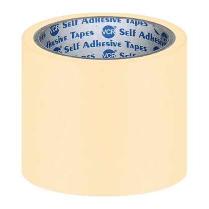 VCR Masking Tape - 20 Meters in Length 96mm / 4" Width - Easy Tear Tape, Best for Carpenter, Labelling, Painting and leaves no residue after a peel.