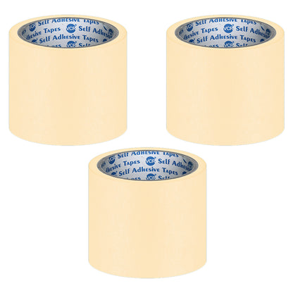 VCR Masking Tape - 20 Meters in Length 96mm / 4" Width - Easy Tear Tape, Best for Carpenter, Labelling, Painting and leaves no residue after a peel.