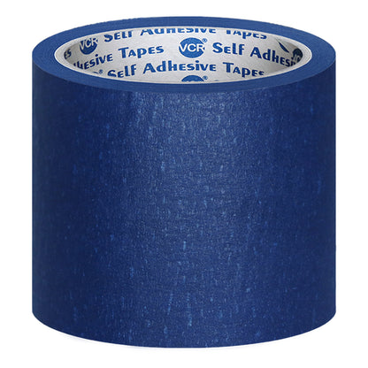 VCR Blue Masking Tape - 20 Meters in Length 96mm / 4" Width - Easy Tear Tape, Best for Carpenter, Labelling, Painting and leaves no residue after a peel.