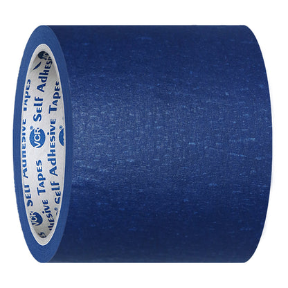 VCR Blue Masking Tape - 20 Meters in Length 96mm / 4" Width - Easy Tear Tape, Best for Carpenter, Labelling, Painting and leaves no residue after a peel.