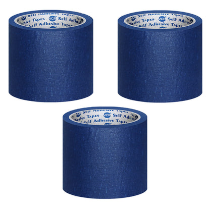 VCR Blue Masking Tape - 20 Meters in Length 96mm / 4" Width - Easy Tear Tape, Best for Carpenter, Labelling, Painting and leaves no residue after a peel.