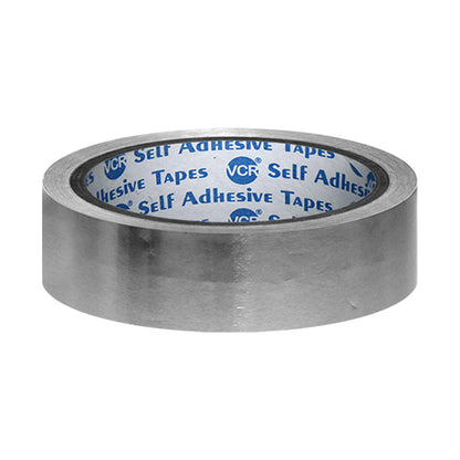 VCR Aluminium Foil Tape - Silver Tape - 18 Meters in Length 24mm / 1" Width - Foil Tape for Air Duct Joining, Used for AC Ducting, Pipe Work, High Temprature Ducting Tape