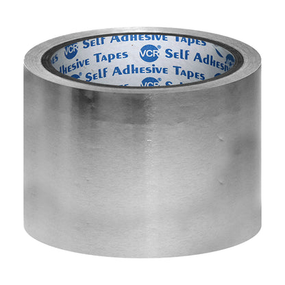 VCR Aluminium Foil Tape - Silver Tape - 18 Meters in Length 72mm / 3" Width - Foil Tape for Air Duct Joining, Used for AC Ducting, Pipe Work, High Temprature Ducting Tape