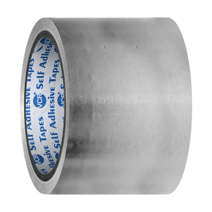 VCR Aluminium Foil Tape - Silver Tape - 18 Meters in Length 72mm / 3" Width - Foil Tape for Air Duct Joining, Used for AC Ducting, Pipe Work, High Temprature Ducting Tape