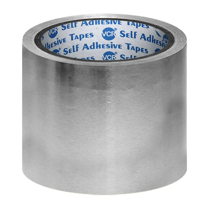 VCR Aluminium Foil Tape - Silver Tape - 18 Meters in Length 96mm / 4" Width - Foil Tape for Air Duct Joining, Used for AC Ducting, Pipe Work, High Temprature Ducting Tape