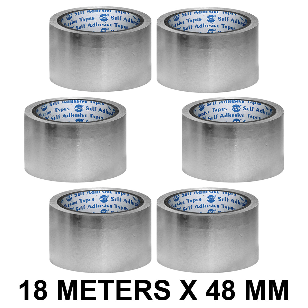 Aluminum foil tape for pipes, ducts and metal surfaces 18 m x 48 mm