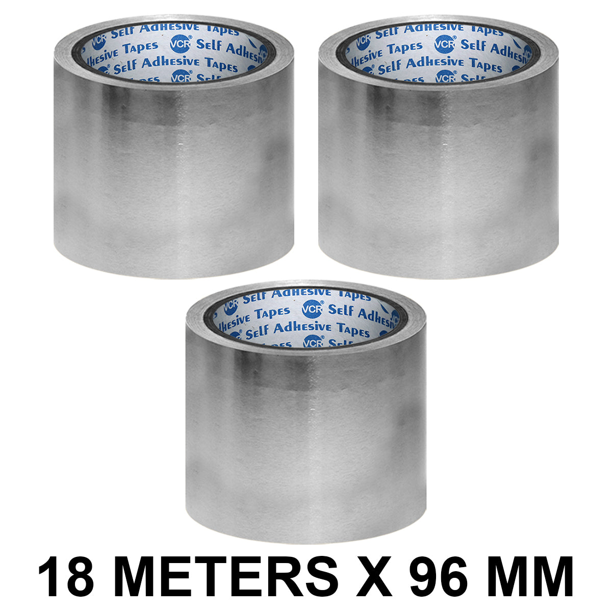 Aluminum foil tape for pipes, ducts and metal surfaces 18 m x 96 mm