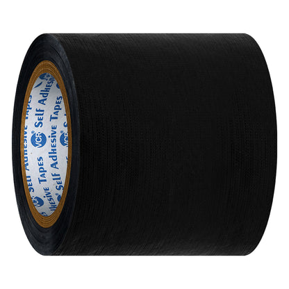 VCR Black Duct Tape - 45 Meters in Length 120mm / 5" Width - Strong Book Binding Tape - Waterproof Heavy Duty Duct Tape