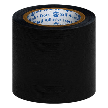 VCR Black Duct Tape - 45 Meters in Length 120mm / 5" Width - Strong Book Binding Tape - Waterproof Heavy Duty Duct Tape