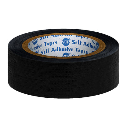 VCR Black Duct Tape - 18 Meters in Length 24mm / 1" Width - Strong Book Binding Tape - Waterproof Heavy Duty Duct Tape