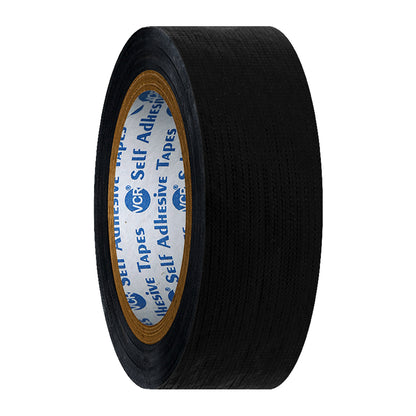 VCR Black Duct Tape - 18 Meters in Length 24mm / 1" Width - Strong Book Binding Tape - Waterproof Heavy Duty Duct Tape