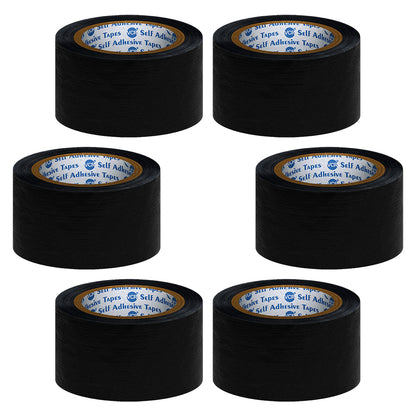VCR Black Duct Tape - 18 Meters in Length 48mm / 2" Width - Strong Book Binding Tape - Waterproof Heavy Duty Duct Tape