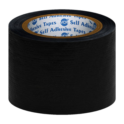 VCR Black Duct Tape - 18 Meters in Length 72mm / 3" Width - Strong Book Binding Tape - Waterproof Heavy Duty Duct Tape