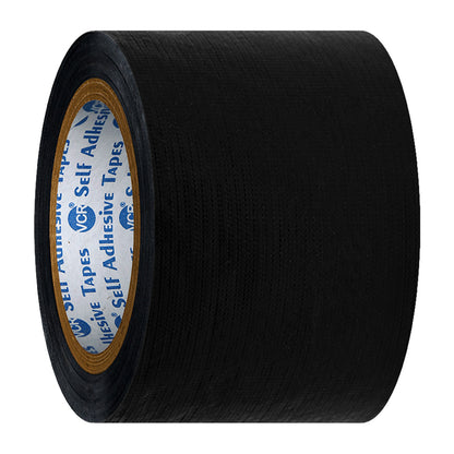 VCR Black Duct Tape - 18 Meters in Length 72mm / 3" Width - Strong Book Binding Tape - Waterproof Heavy Duty Duct Tape