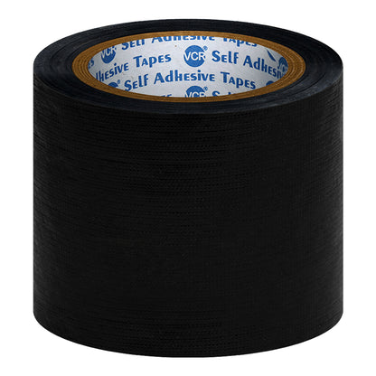 VCR Black Duct Tape - 18 Meters in Length 96mm / 4" Width - Strong Book Binding Tape - Waterproof Heavy Duty Duct Tape