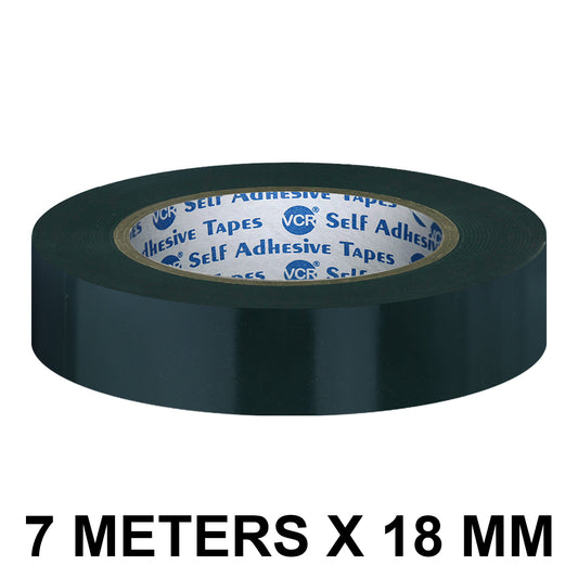 VCR Double Side Black Foam Tape - 7 Meters in Length - 18mm / 0.75" Width - 1 Roll Per Pack - Multipurpose usage, Best for Mounting, Strong Adhesion for Walls, Crafts work and fixing Furnitures