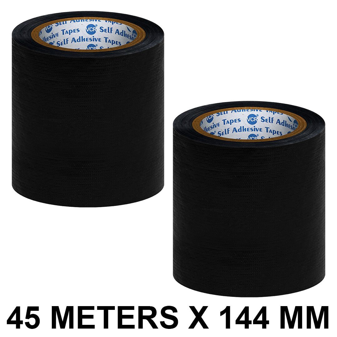 VCR Black Duct Tape Roll 45m x 144mm