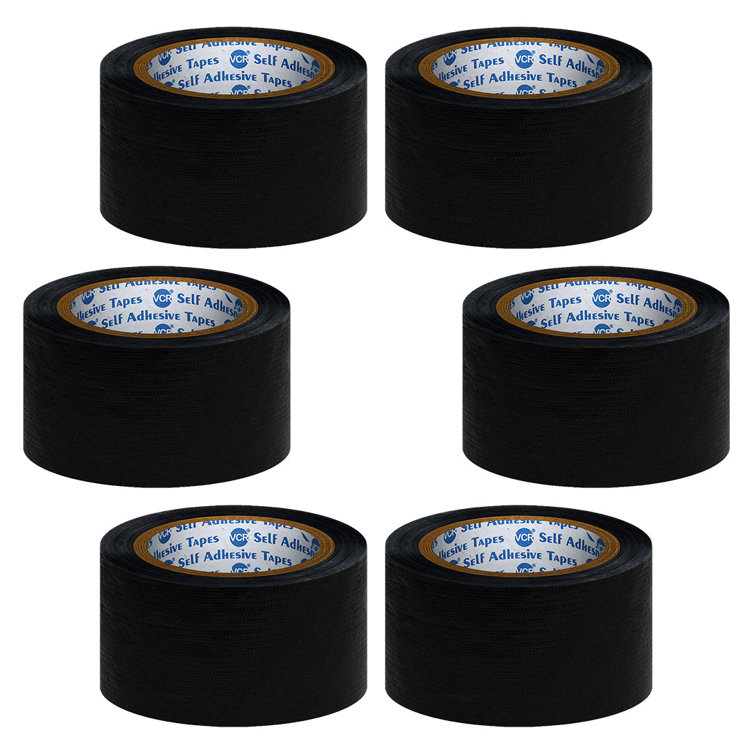 VCR Black Duct Tape for Repair and Bundling 45m x 48mm