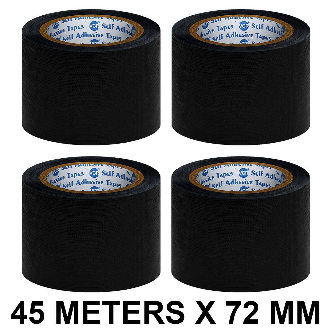 VCR Black Duct Tape Roll 72mm x 45m