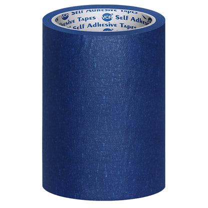 VCR Blue Masking Tape - 20 Meters in Length 168mm / 07" Width - Easy Tear Tape, Best for Carpenter, Labelling, Painting and leaves no residue after a peel.