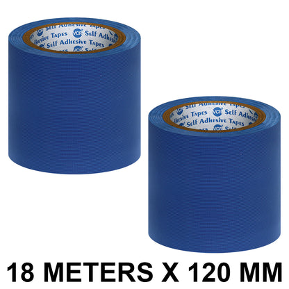 VCR Blue Duct Tape - 18 Meters in Length 120mm / 5" Width - Strong Book Binding Tape - Waterproof Heavy Duty Duct Tape