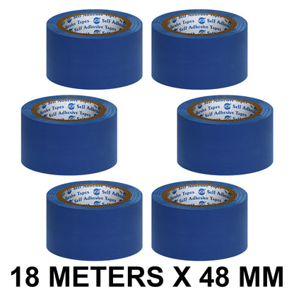 VCR Blue Duct Tape - 18 Meters in Length 48mm / 2" Width - Strong Book Binding Tape - Waterproof Heavy Duty Duct Tape