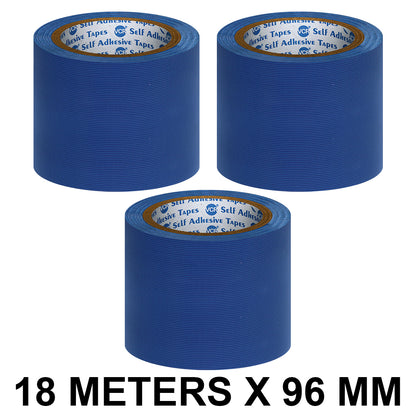 VCR Blue Duct Tape - 18 Meters in Length 96mm / 4" Width - Strong Book Binding Tape - Waterproof Heavy Duty Duct Tape