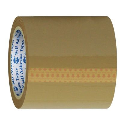 VCR Self Adhesive Brown Cello Tape - 144mm / 6" Width - BOPP Industrial Packaging Tape for E-Commerce Box Packing, Office and Home use
