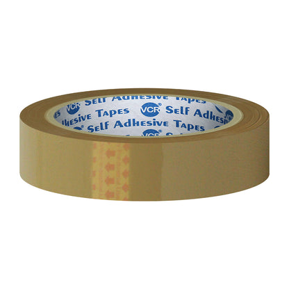 VCR Self Adhesive Brown Cello Tape - 18mm / 0.75" Width - BOPP Industrial Packaging Tape for E-Commerce Box Packing, Office and Home use