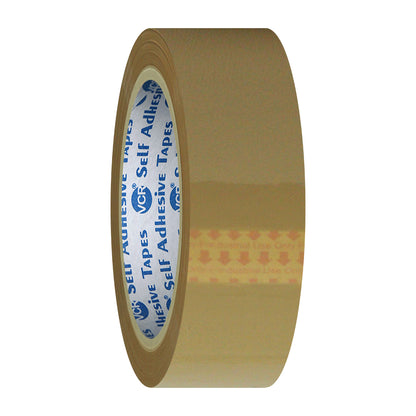 VCR Self Adhesive Brown Cello Tape - 24mm / 1" Width BOPP Industrial Packaging Tape for E-Commerce Box Packing, Office and Home use