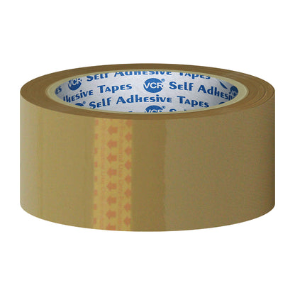 VCR Self Adhesive Brown Cello Tape - 36mm / 1.5" Width - BOPP Industrial Packaging Tape for E-Commerce Box Packing, Office and Home use