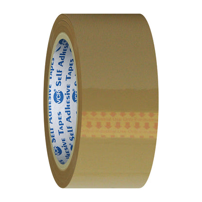 VCR Self Adhesive Brown Cello Tape - 36mm / 1.5" Width - BOPP Industrial Packaging Tape for E-Commerce Box Packing, Office and Home use