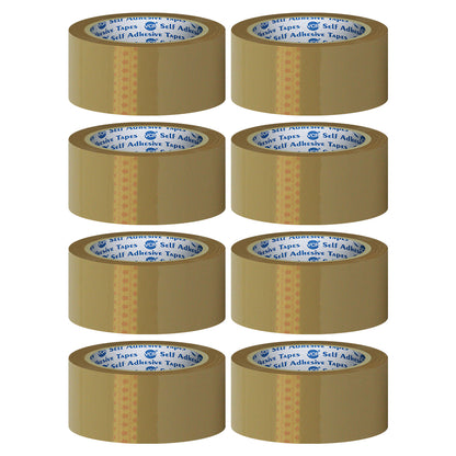 VCR Self Adhesive Brown Cello Tape - 36mm / 1.5" Width - BOPP Industrial Packaging Tape for E-Commerce Box Packing, Office and Home use